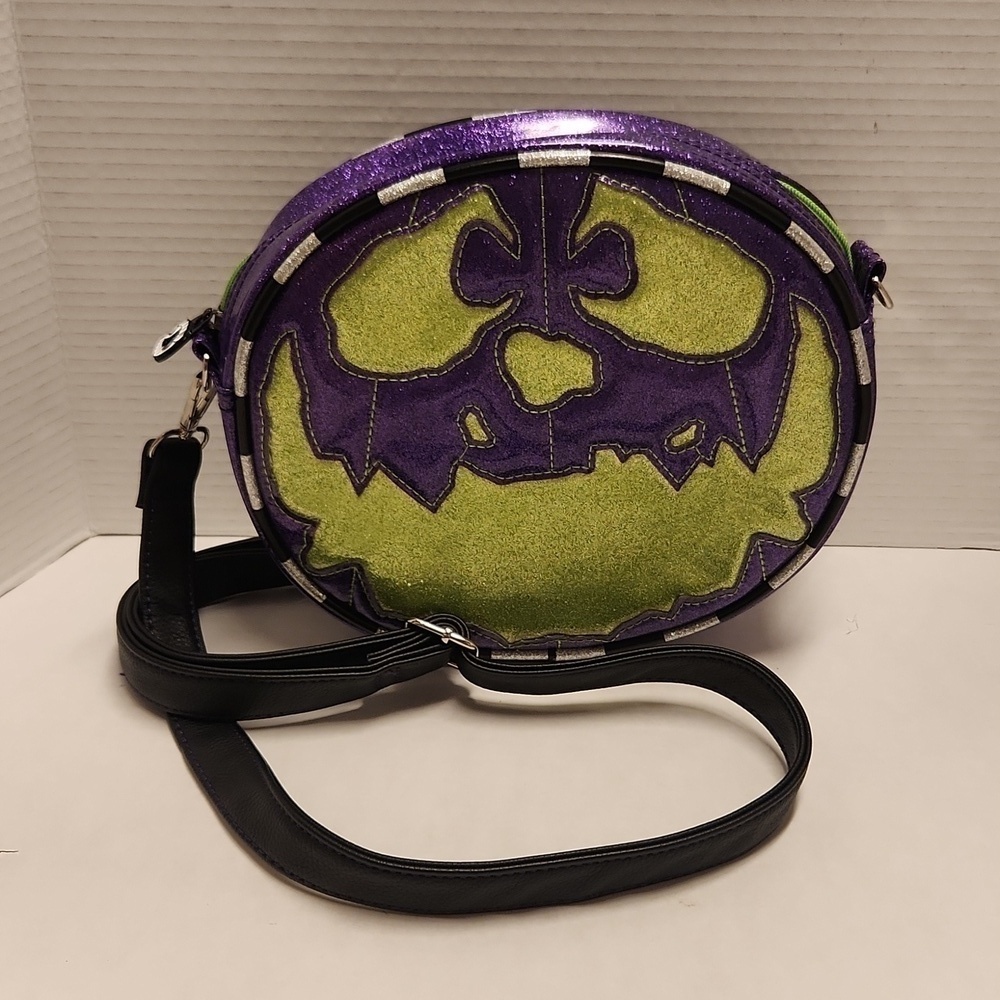 Love Pain And Stitches Purse Purple Green